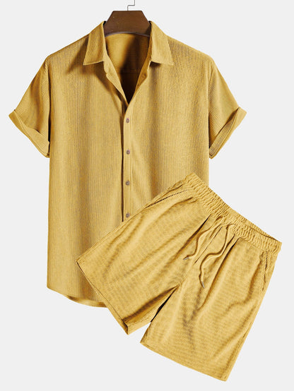 LEÓN | Conjunto Camisa Texturizada y Shorts