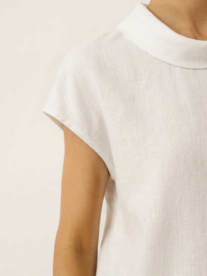 IVONNE | Blusa de lino con cuello camisero