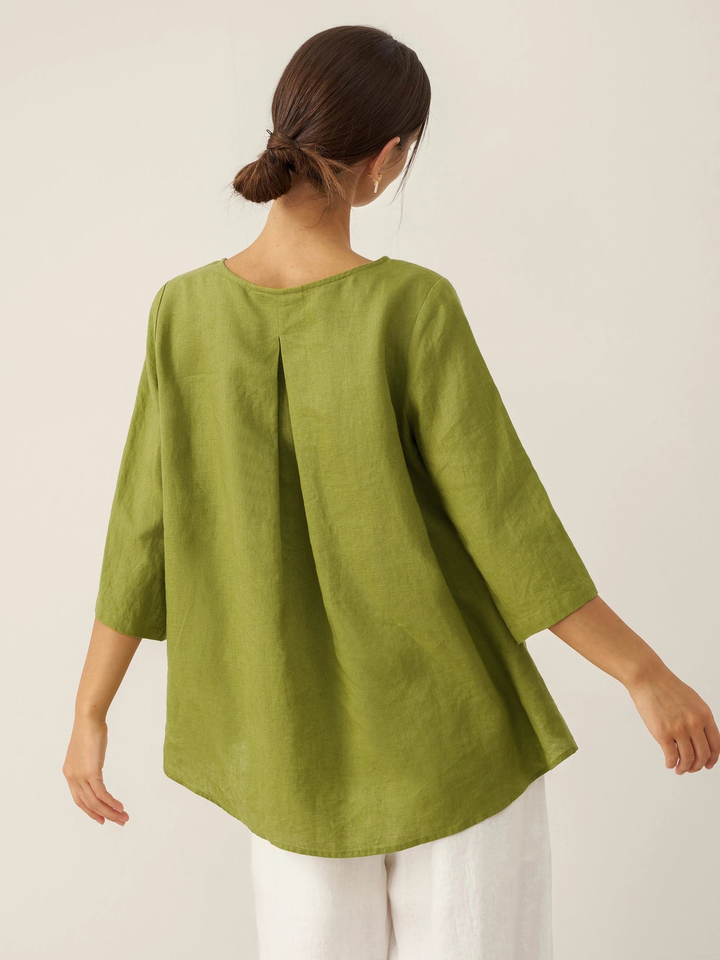 BRIANNA | Blusa asimétrica de lino 100%