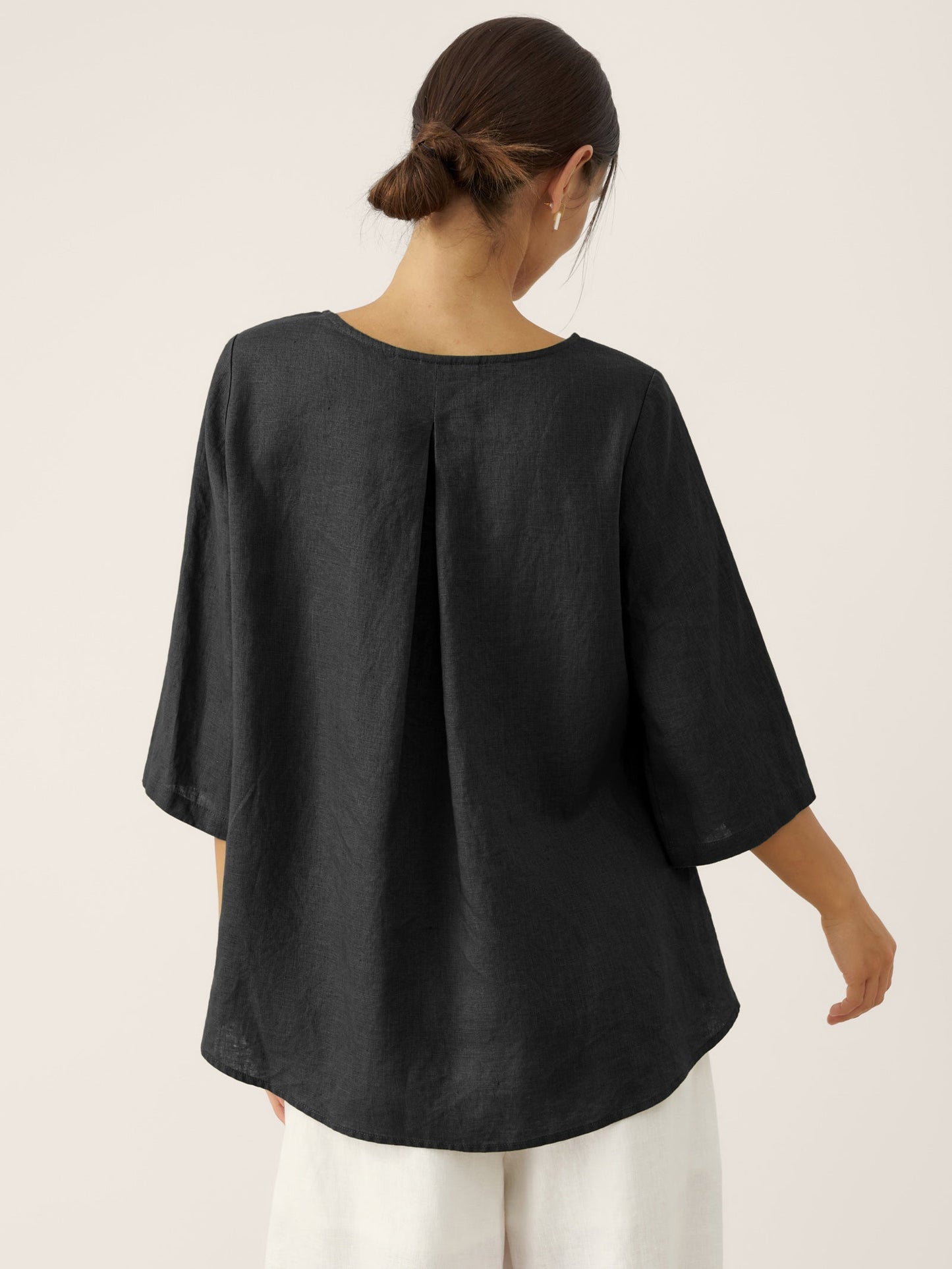 BRIANNA | Blusa asimétrica de lino 100%