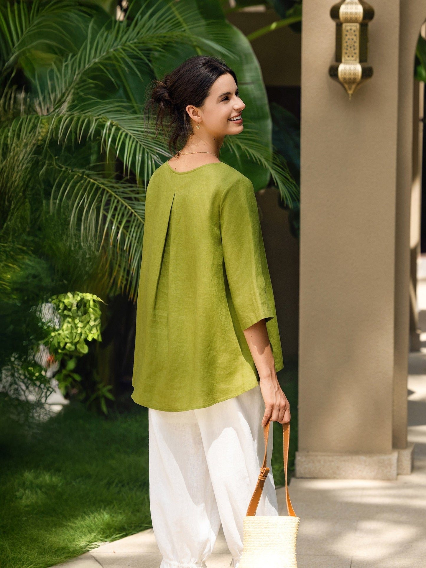 BRIANNA | Blusa asimétrica de lino 100%
