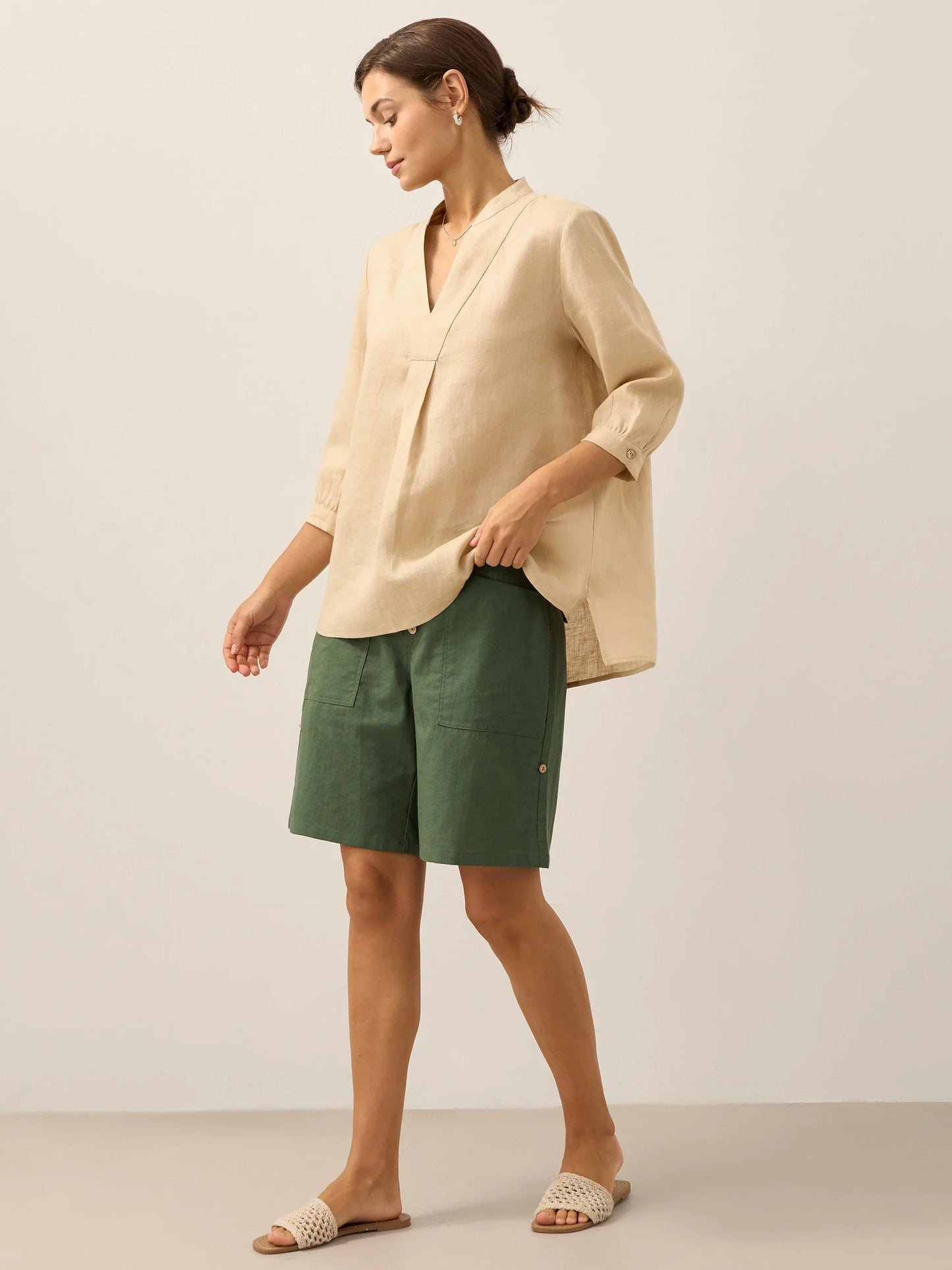 100% Linen Dress Shirt JOANNA