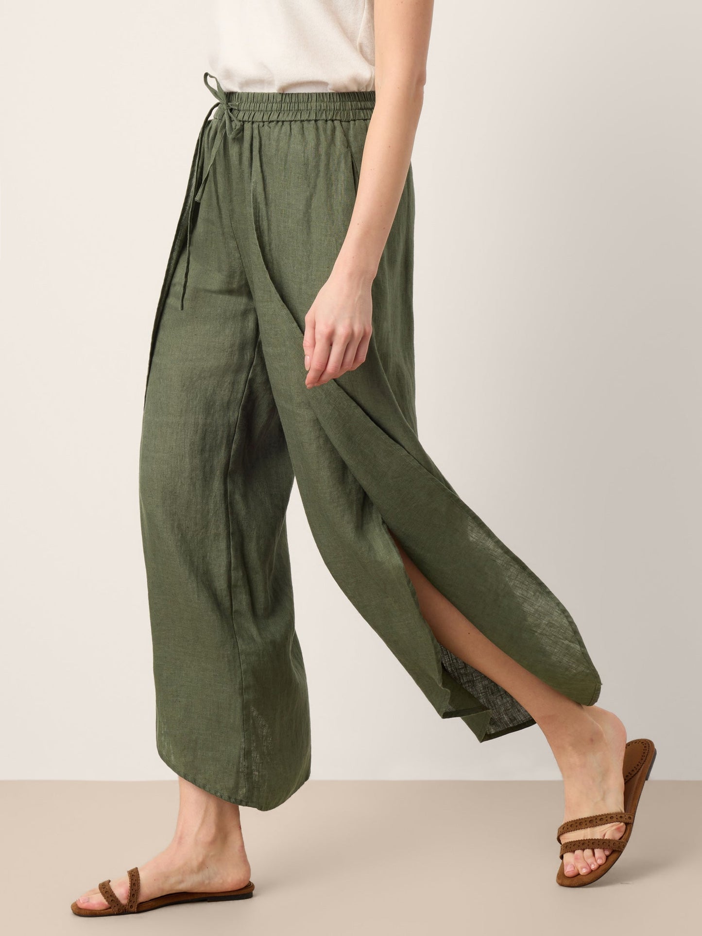 PEREGRINE | Pantalón de lino de pierna ancha 100% Lino