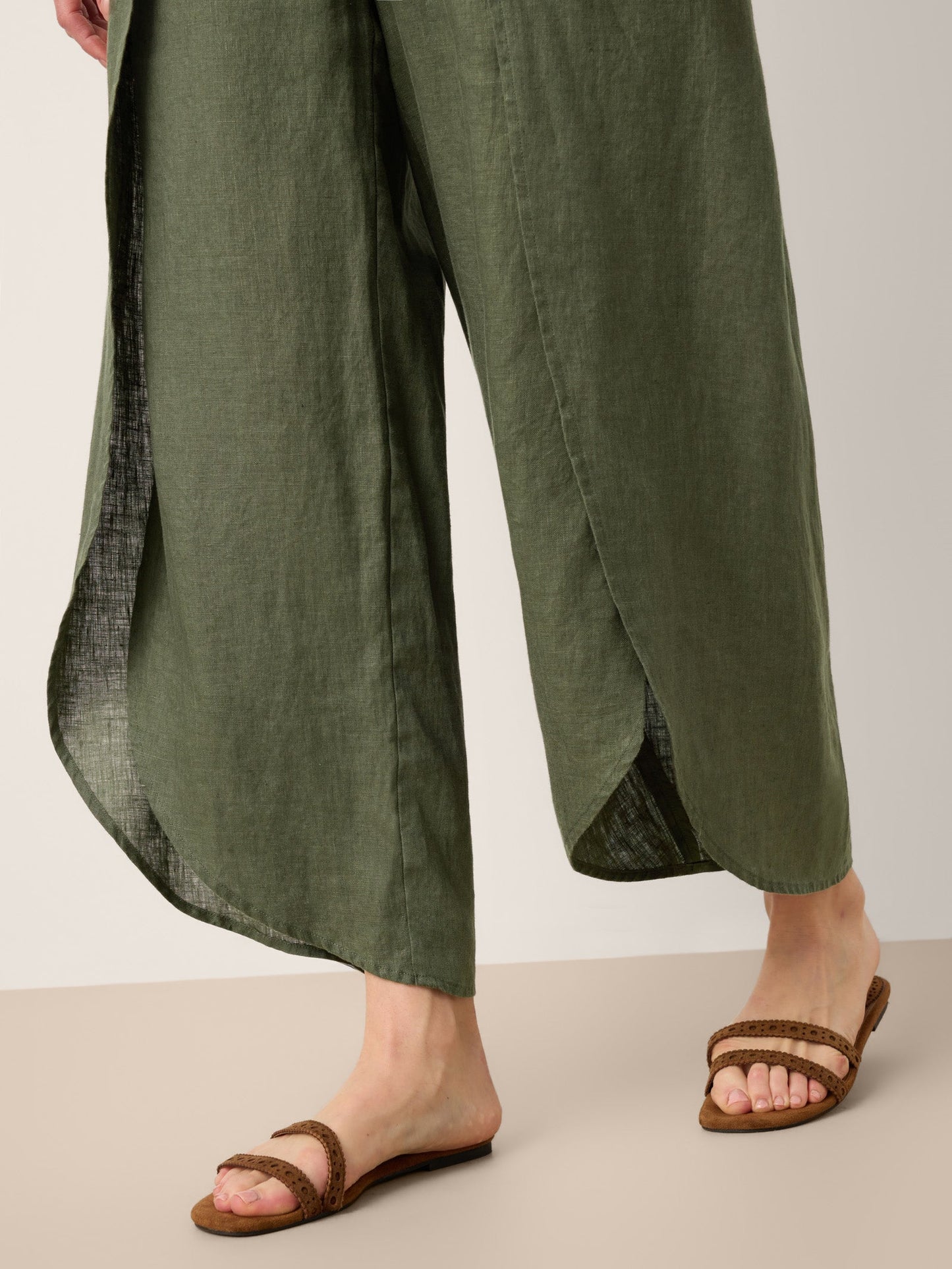 PEREGRINE | Pantalón de lino de pierna ancha 100% Lino
