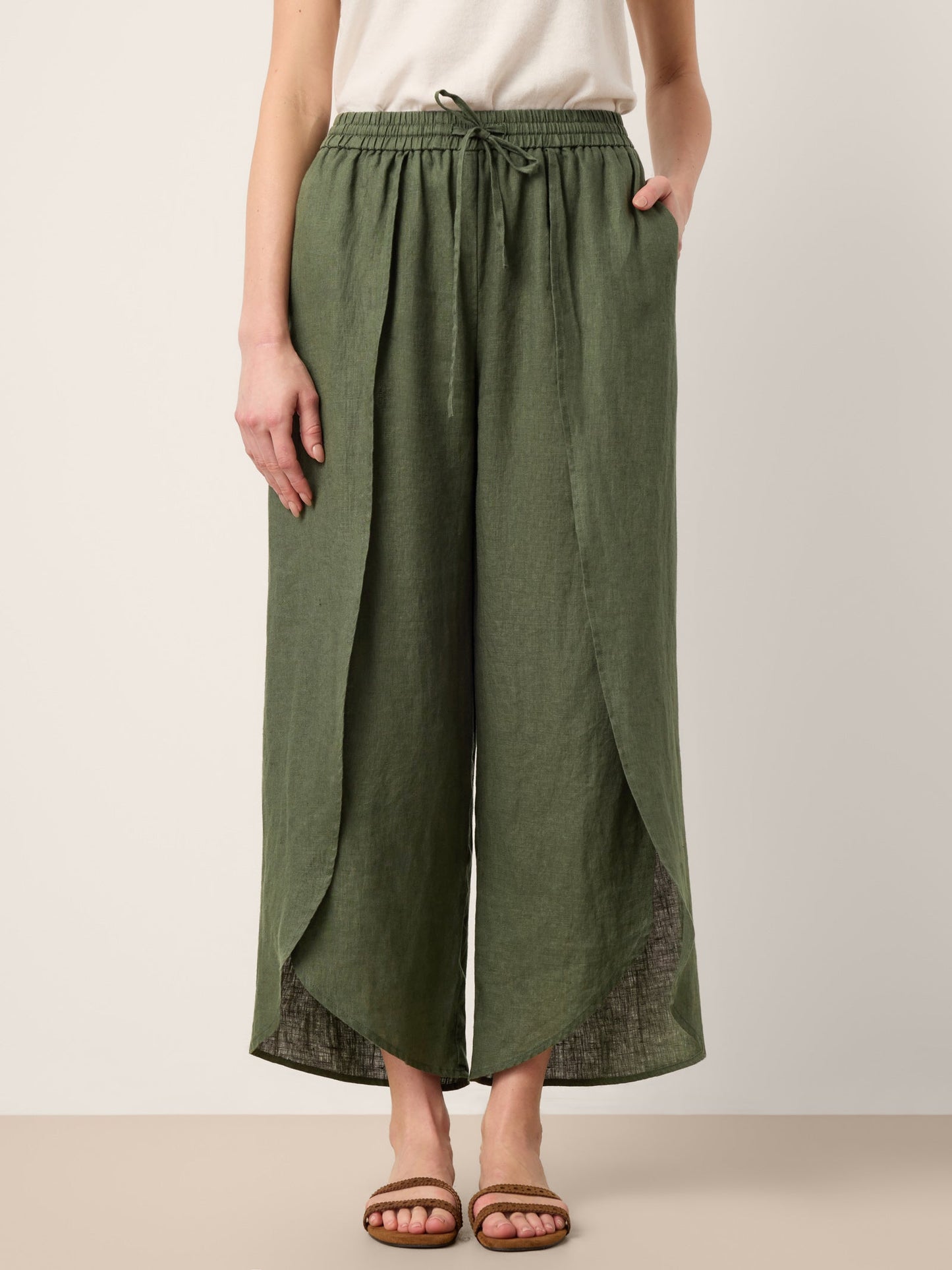 PEREGRINE | Pantalón de lino de pierna ancha 100% Lino