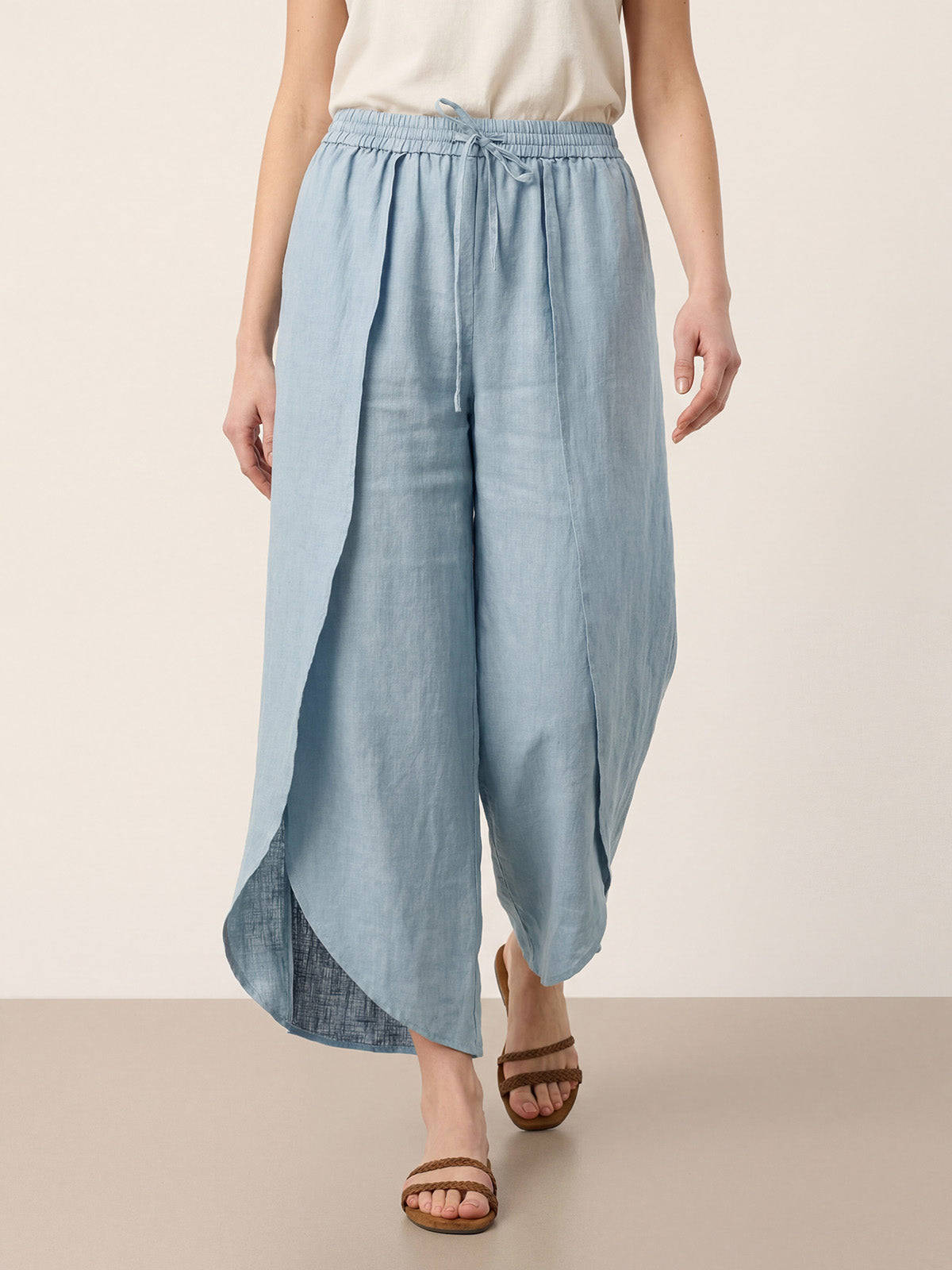 PEREGRINE | Pantalón de lino de pierna ancha 100% Lino