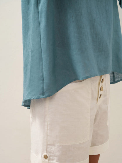 BRIANNA | Blusa asimétrica de lino 100%