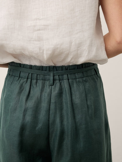 CAMILLA | Pantalón cropped de lino 100%