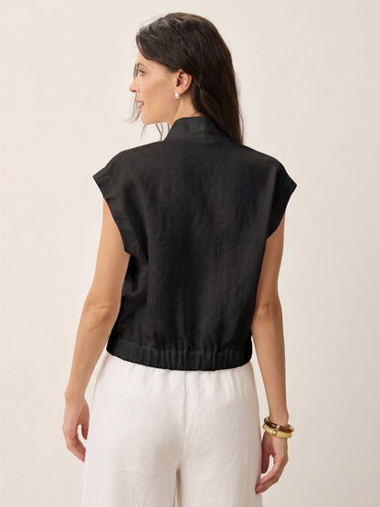 VALERIA | Blusa cruzada de lino