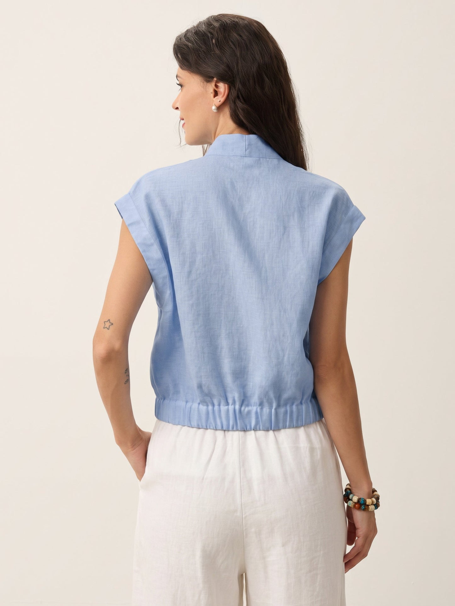 VALERIA | Blusa cruzada de lino