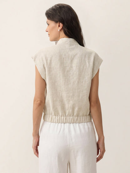 VALERIA | Blusa cruzada de lino
