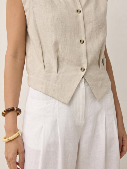 VALERIA | Blusa cruzada de lino