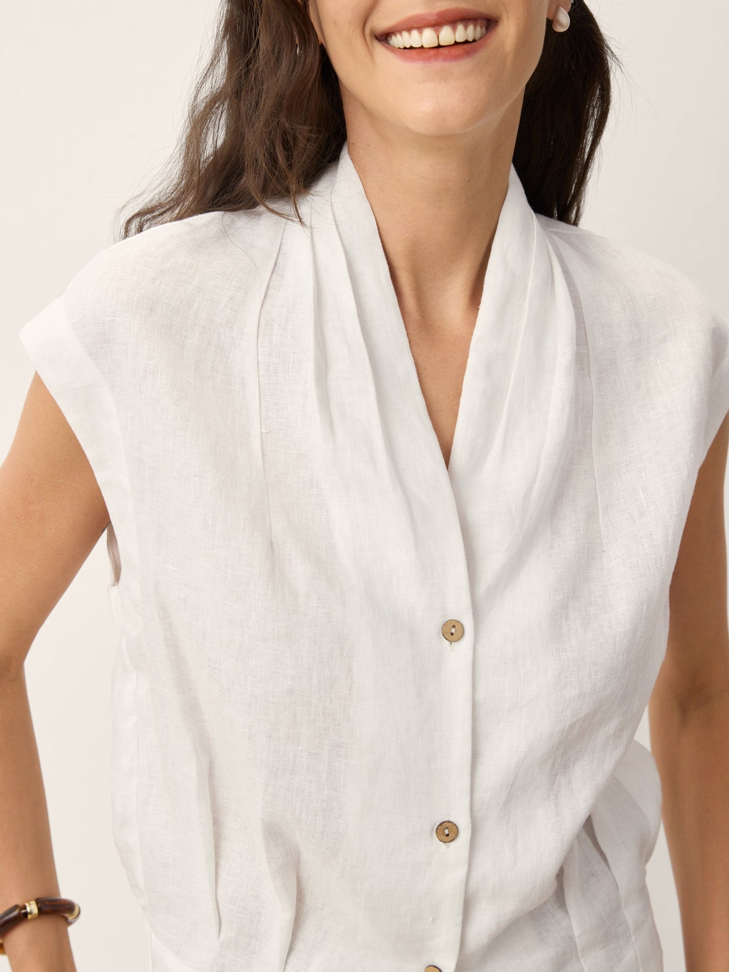 VALERIA | Blusa cruzada de lino