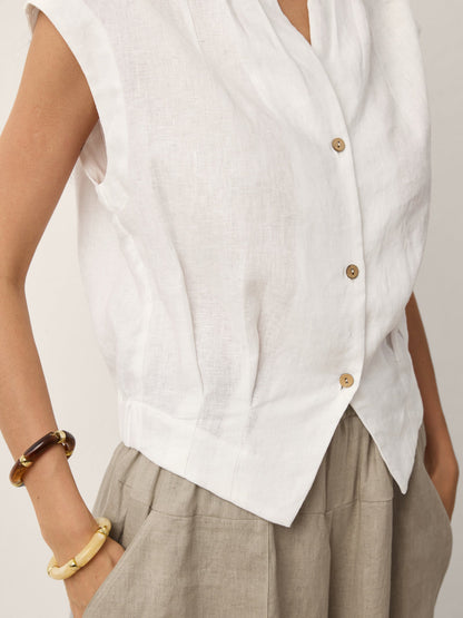 VALERIA | Blusa cruzada de lino