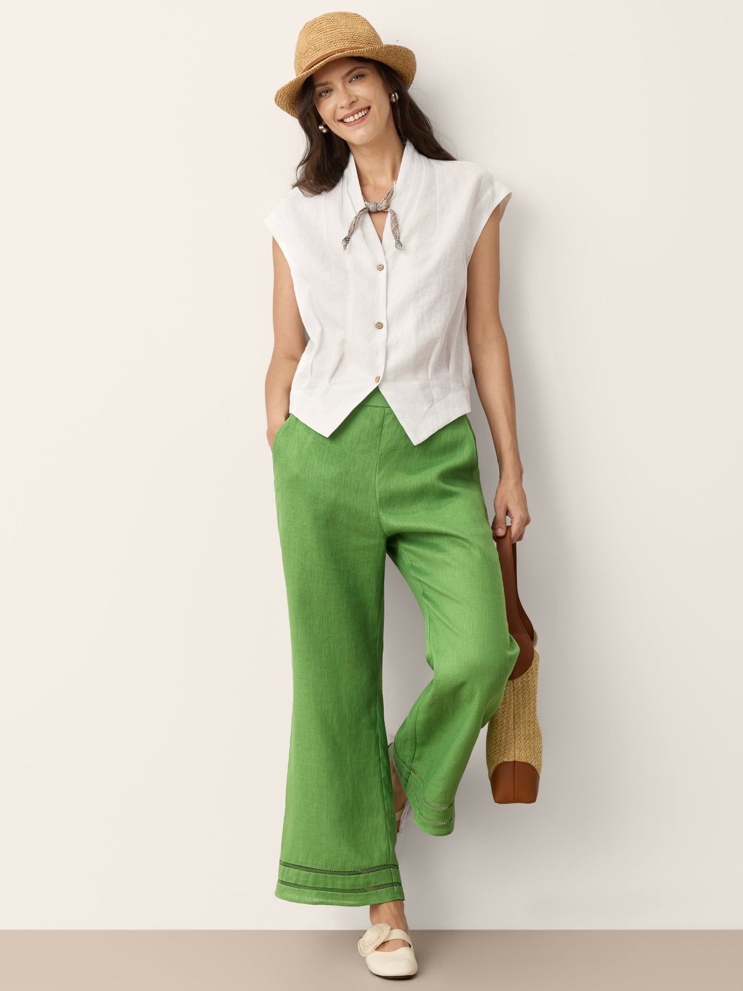 VALERIA | Blusa cruzada de lino