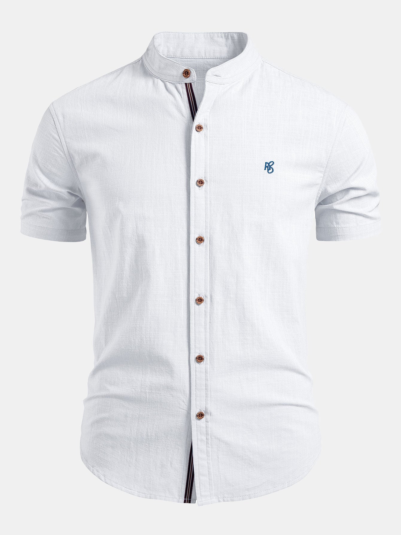 IVÁN | Conjunto Camisa Cuello Mao y Pantalón Texturizado