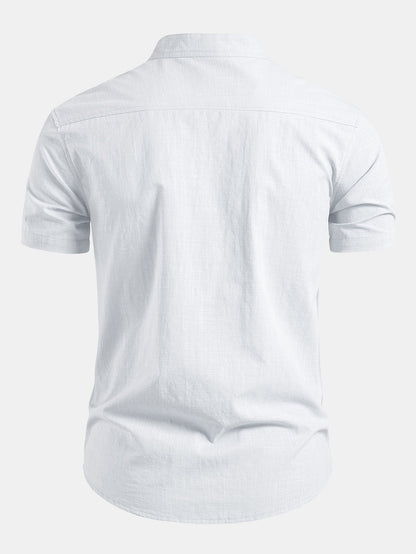 IVÁN | Conjunto Camisa Cuello Mao y Pantalón Texturizado