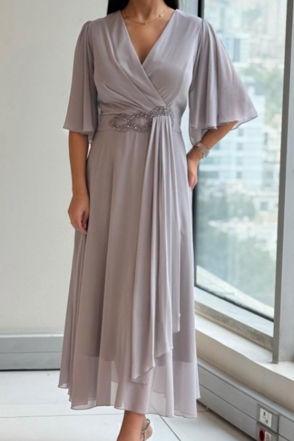 ELMA | Vestido midi elegante fluido