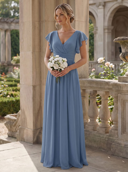 LILYANA™ | Vestido de Dama de Honor en Gasa Elegante