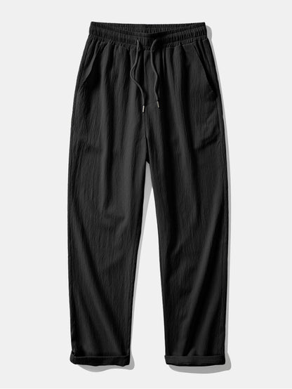IVÁN | Conjunto Camisa Cuello Mao y Pantalón Texturizado