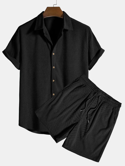 LEÓN | Conjunto Camisa Texturizada y Shorts