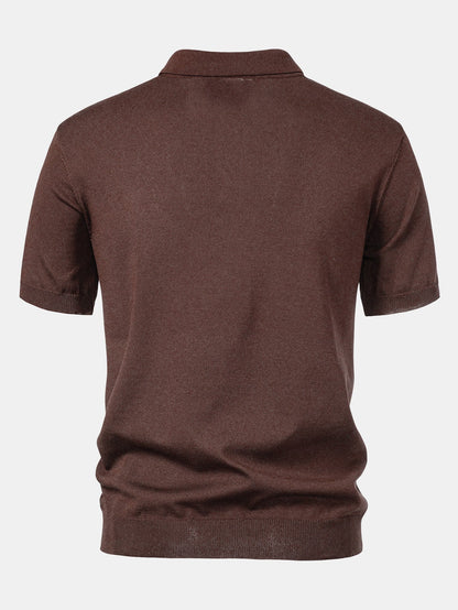 ENZO | Conjunto Polo Jacquard y Pantalón Recto