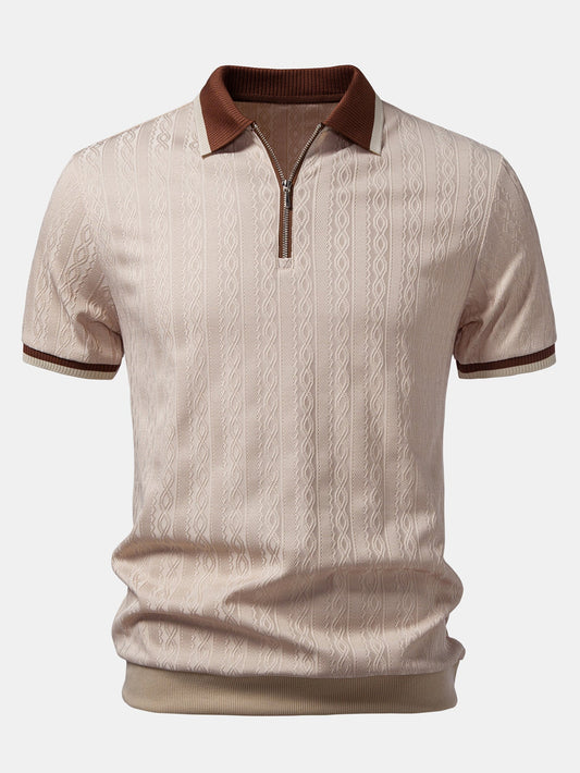 Polo Texturizado con Cremallera
