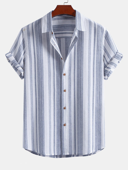 DIEGO | Conjunto Camisa de Rayas y Pantalón de Lino