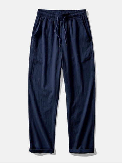 IVÁN | Conjunto Camisa Cuello Mao y Pantalón Texturizado