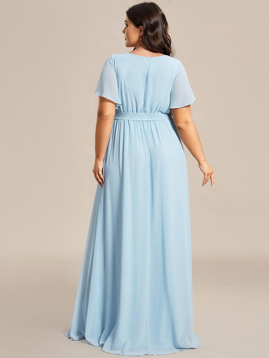 LEORA™ | Vestido de Dama de Honor de Gasa con Escote en V