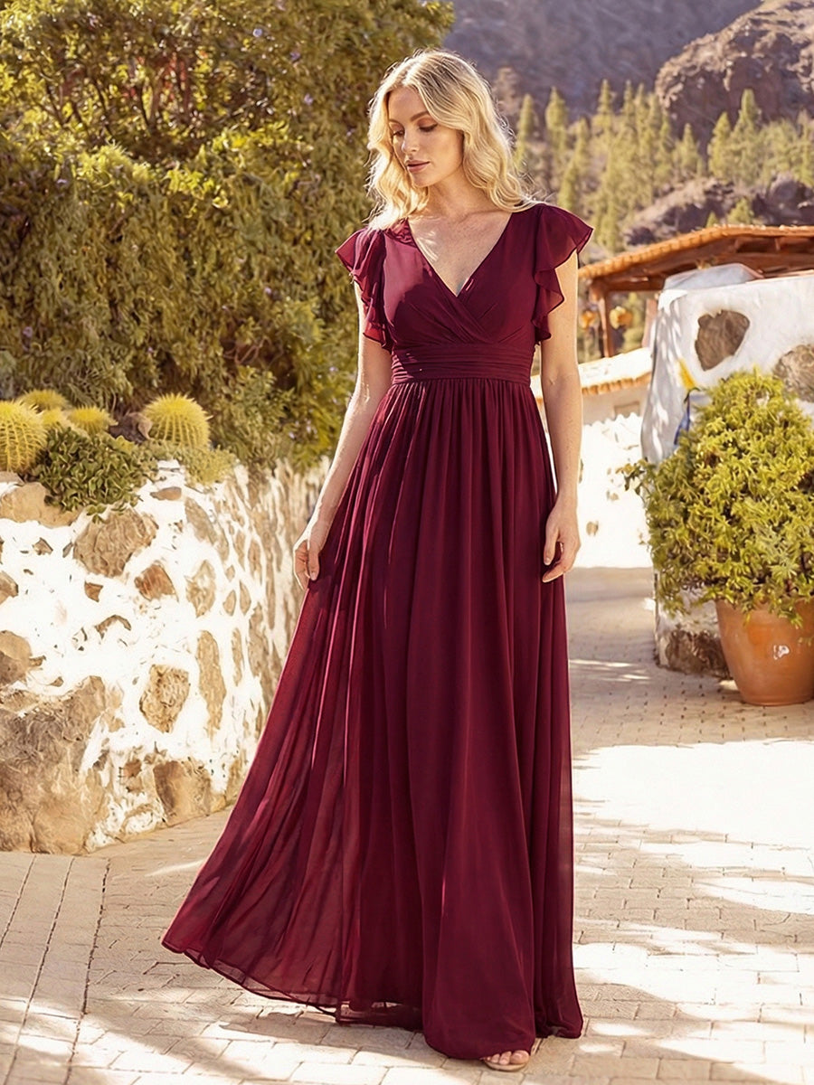 LILYANA™ | Vestido de Dama de Honor en Gasa Elegante
