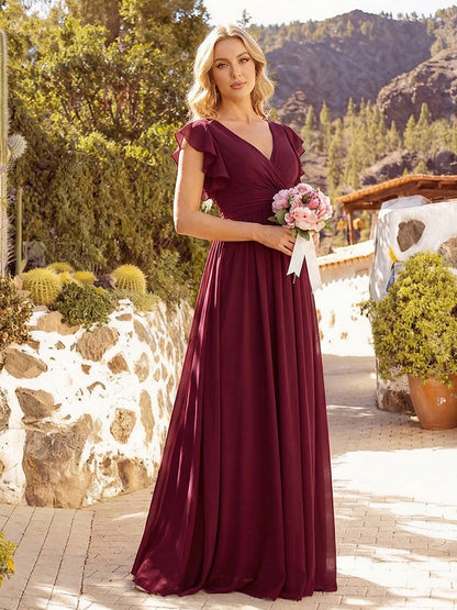LILYANA™ | Vestido de Dama de Honor en Gasa Elegante