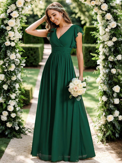 LILYANA™ | Vestido de Dama de Honor en Gasa Elegante