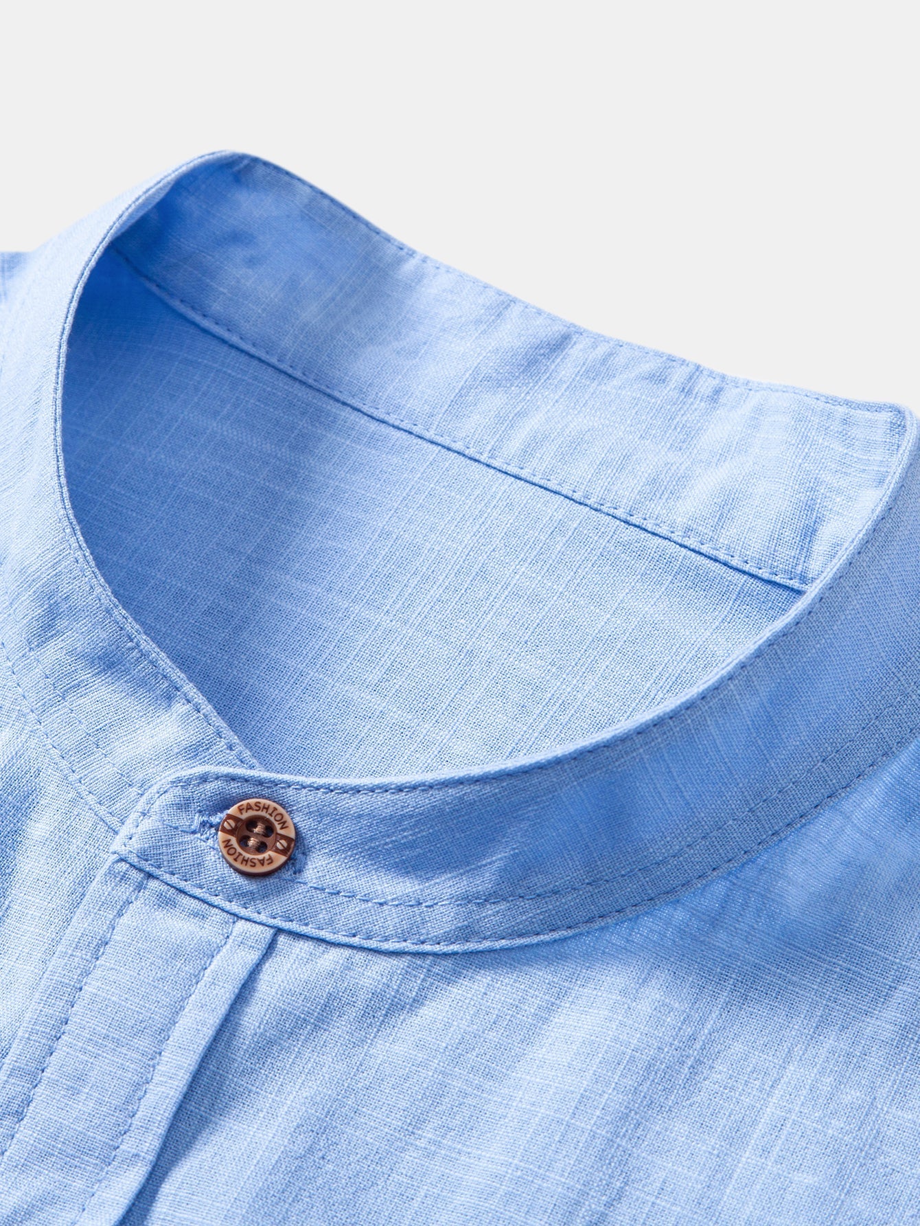 IVÁN | Conjunto Camisa Cuello Mao y Pantalón Texturizado