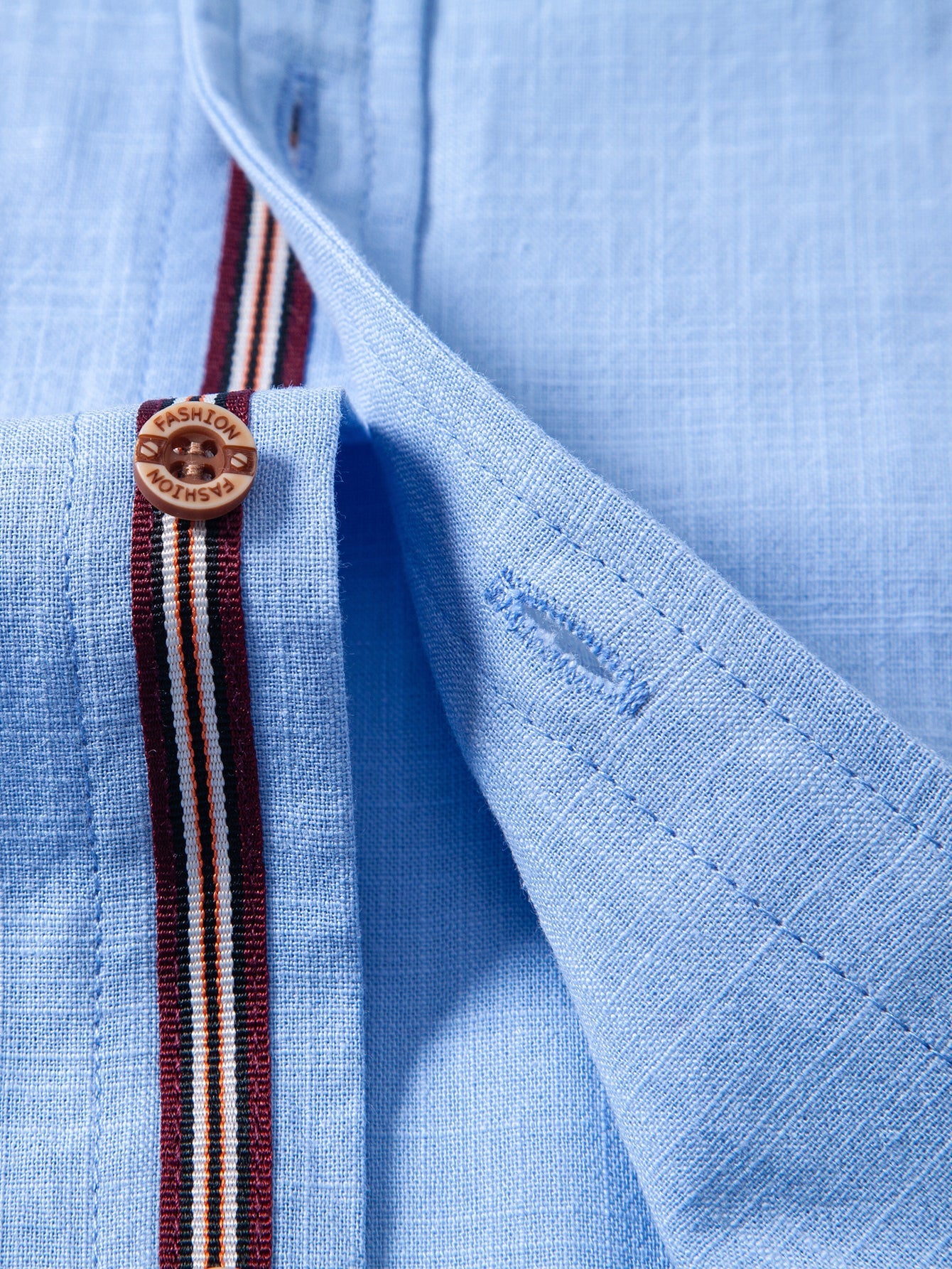 IVÁN | Conjunto Camisa Cuello Mao y Pantalón Texturizado