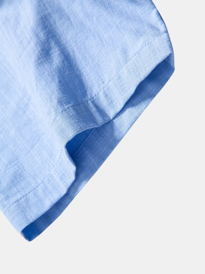SEBÁSTIAN | Conjunto Camisa Cuello Mao y Pantalón Texturizado