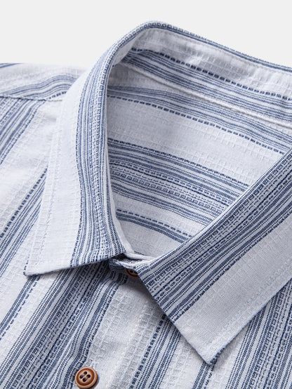 DIEGO | Conjunto Camisa de Rayas y Pantalón de Lino