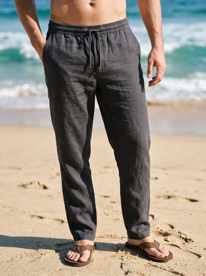 ANDRE FERRÁN | Pantalón de Lino Burdeos