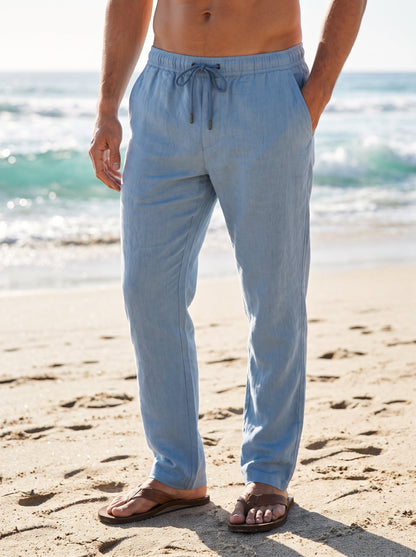 ANDRE FERRÁN | Pantalón de Lino Burdeos