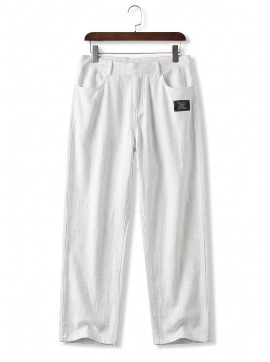 KAEL | Pantalon vintage holgados, rectos y  transpirables de Algodón y Lino