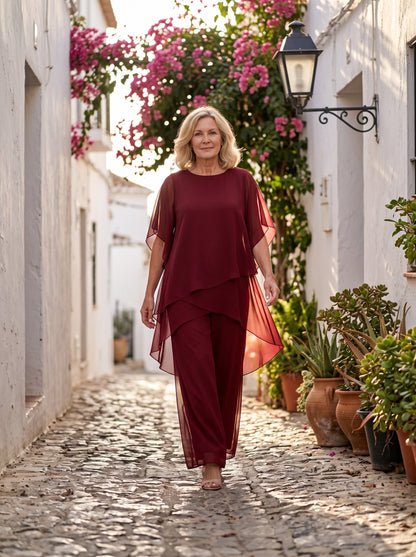 ELARA™ | Conjunto Palazzo de Dos Piezas Elegante