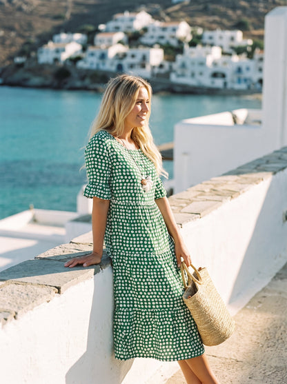 ALBA | Vestido Midi Floral fresco