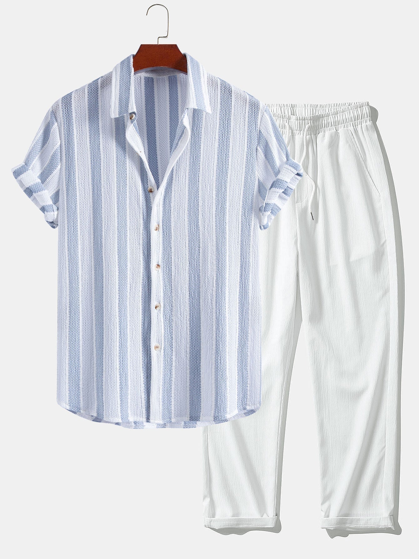 HUGO | Conjunto Camisa Texturizada y Pantalón Recto