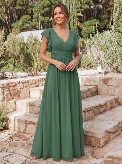LILYANA™ | Vestido de Dama de Honor en Gasa Elegante