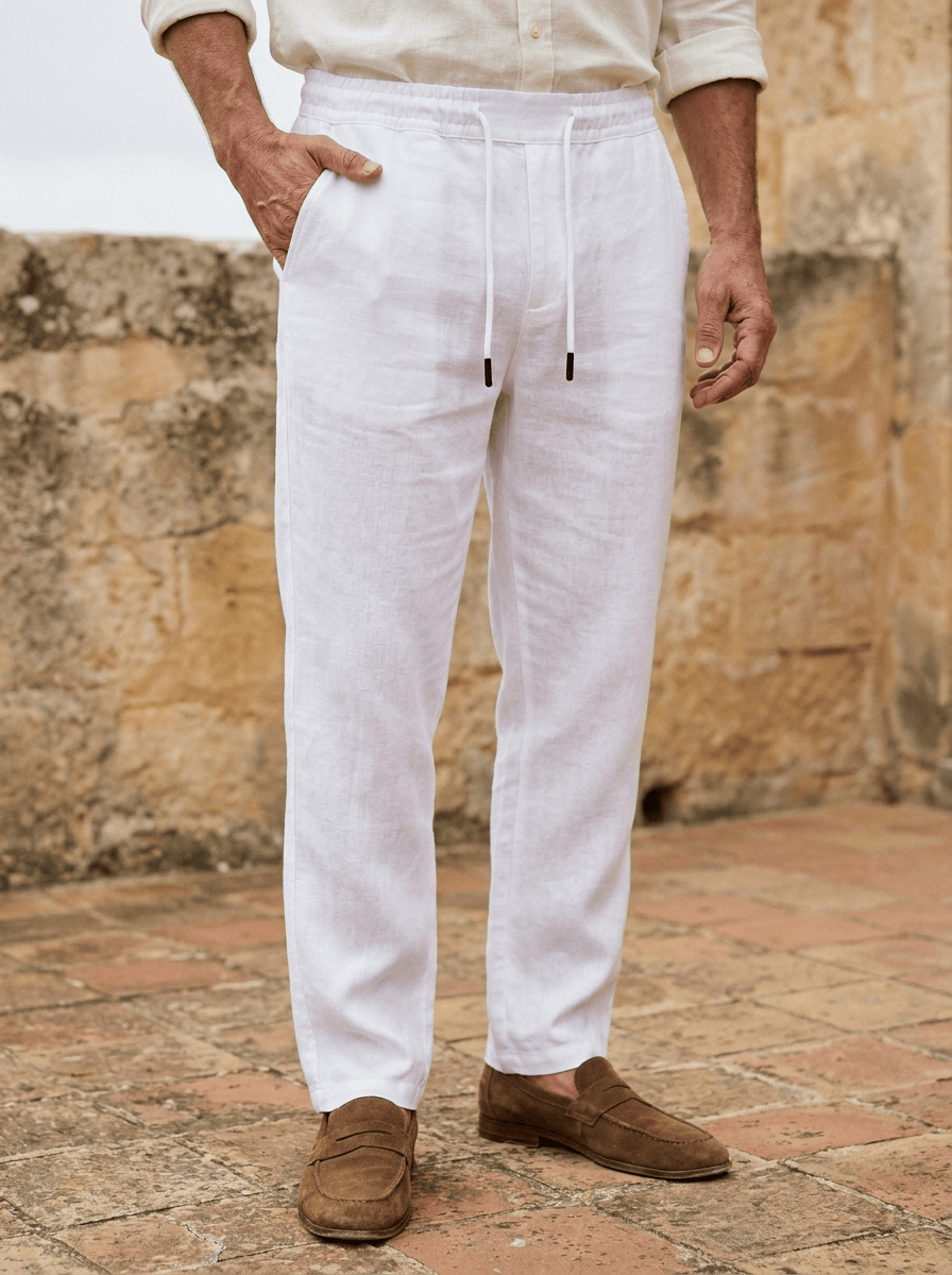 ANDRE FERRÁN | Pantalón de Lino Burdeos