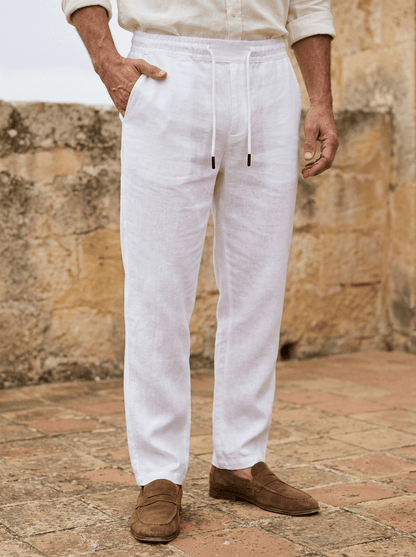 ANDRE FERRÁN | Pantalón de Lino Burdeos