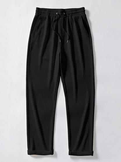 ENZO | Conjunto Polo Jacquard y Pantalón Recto